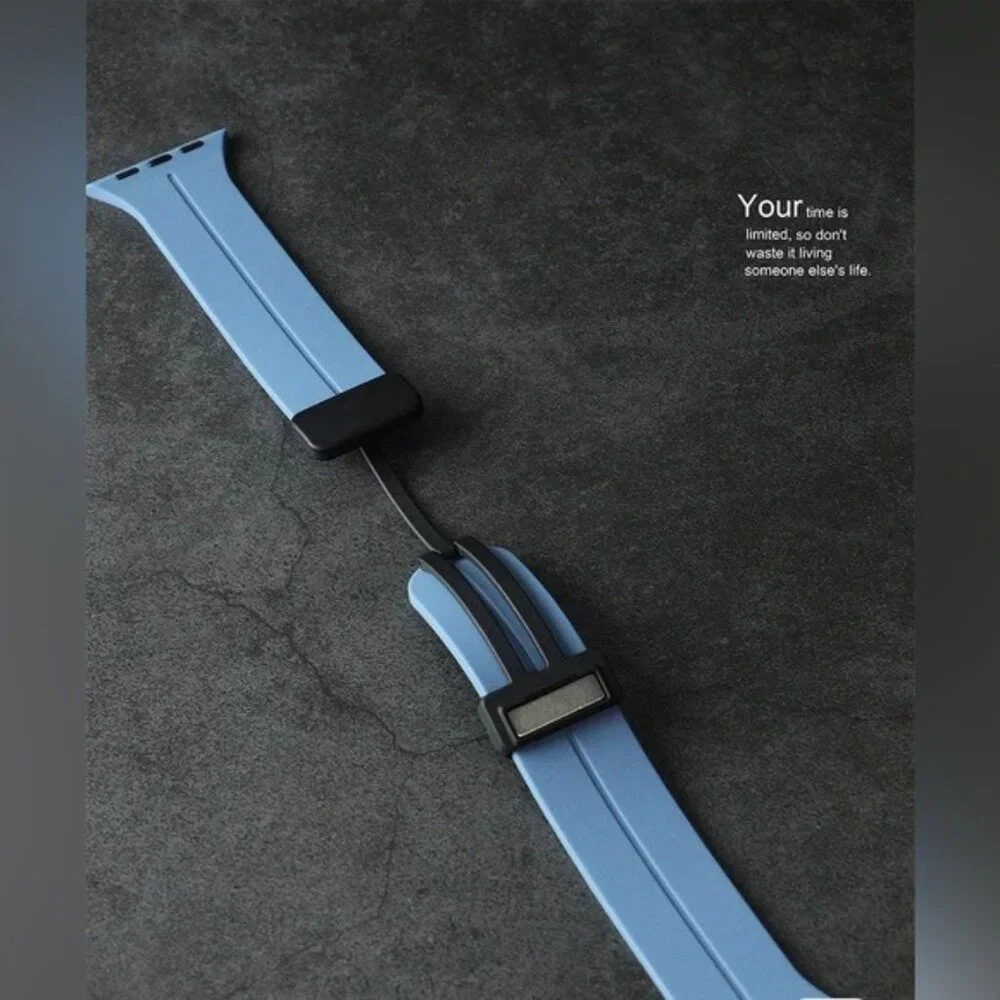 Apple Watch Band Waterproof Magnetic Adjustable Stylish Strap Watch Band - Blue - Picture 3 of 6